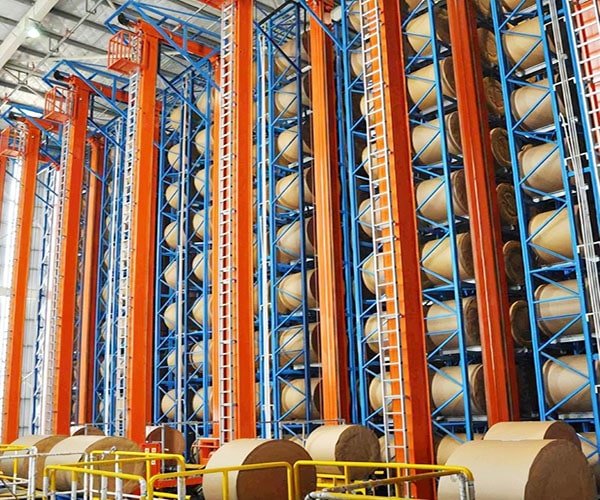 Sistema ASRS de rolos de celulose